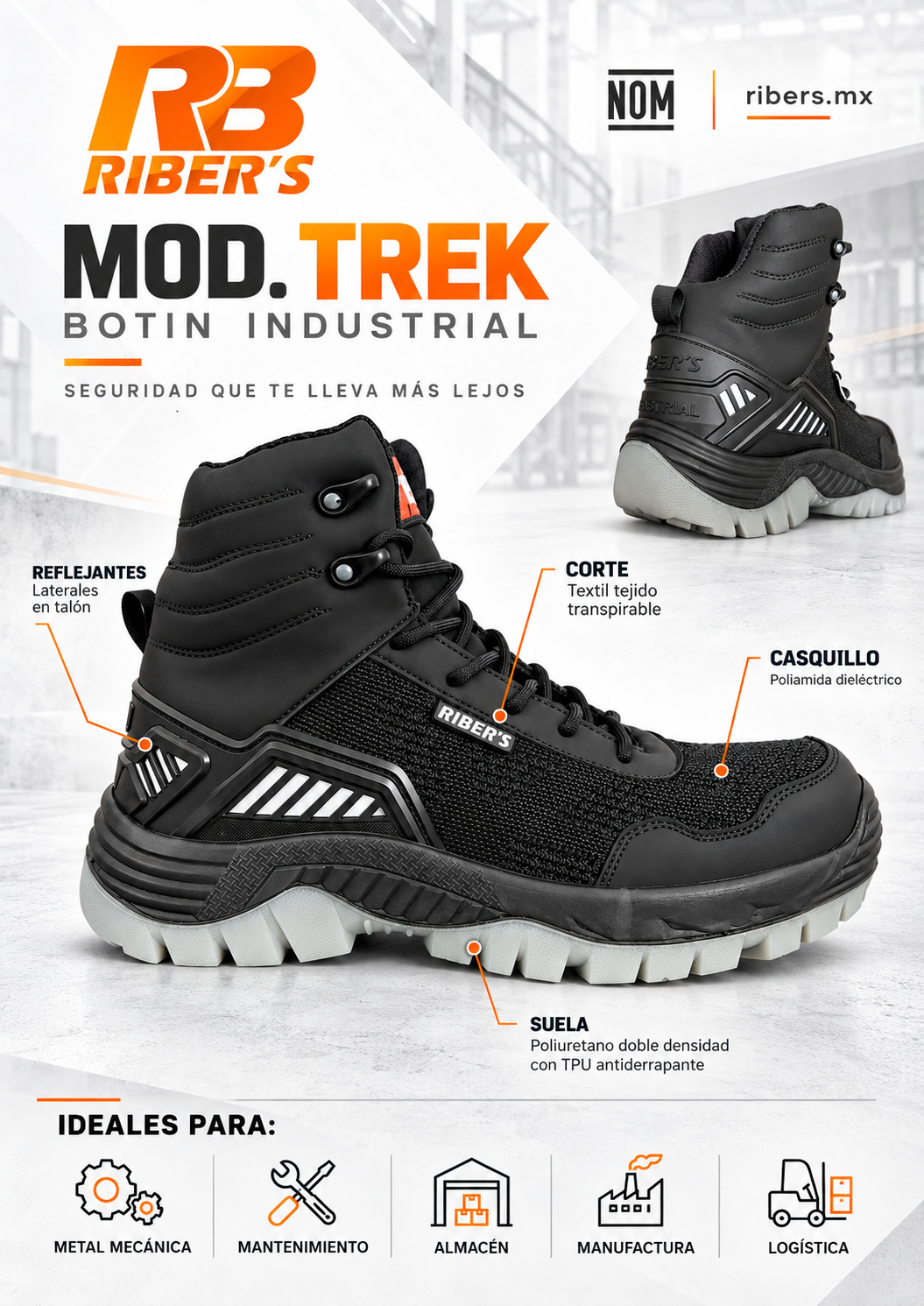 Botas de Seguridad Modelo Trek