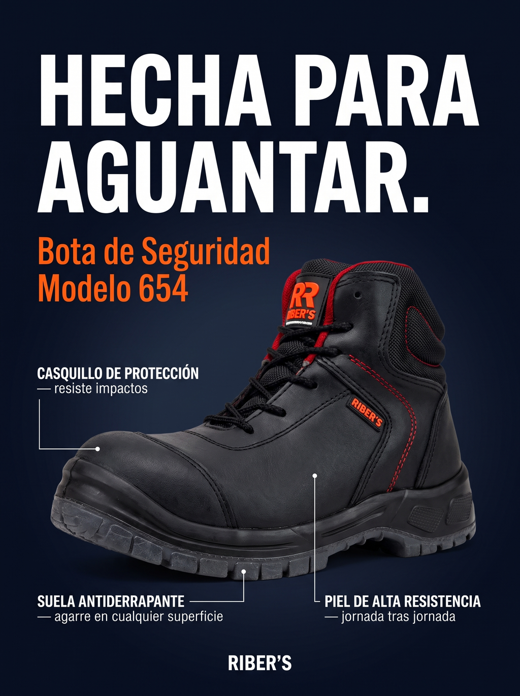 Bota de seguridad modelo 654