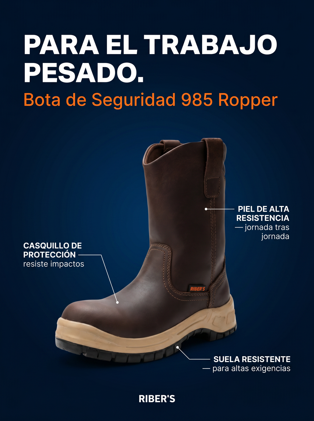 Bota de Seguridad Modelo 985 Ropper