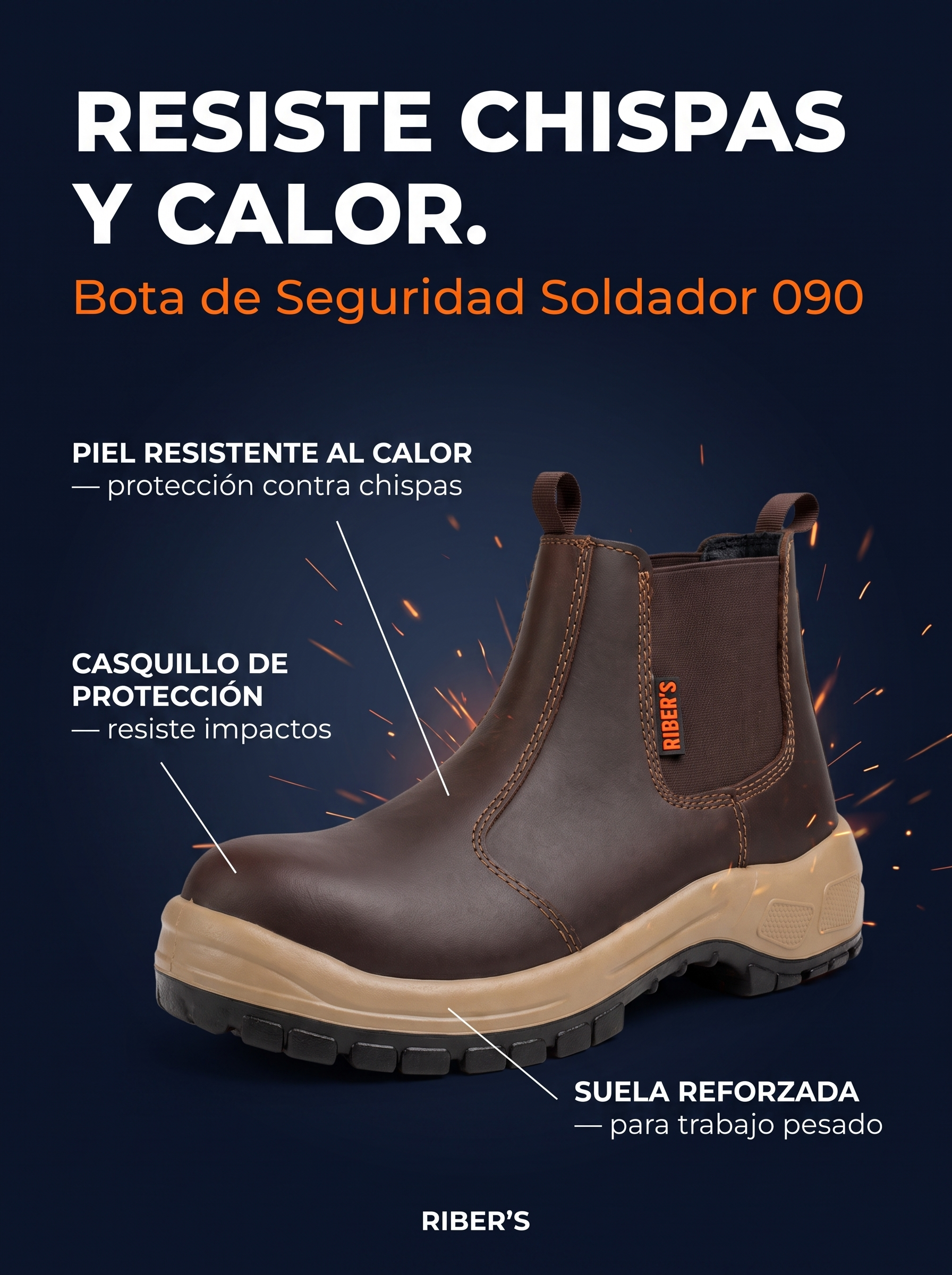 Bota de Seguridad Modelo Soldador 090